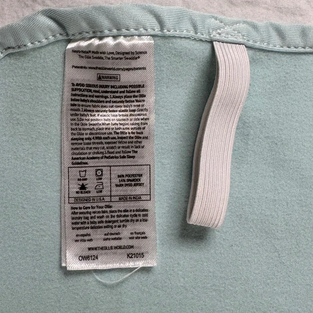The Ollie World Mint Green Moisture Wicking Swaddle Wrap With Mesh Bag